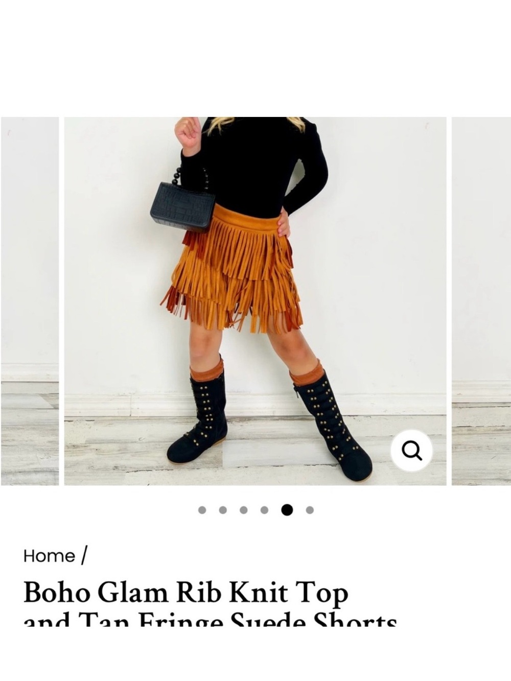 Mia Belle girls Tan fringe suede shorts size 7/8